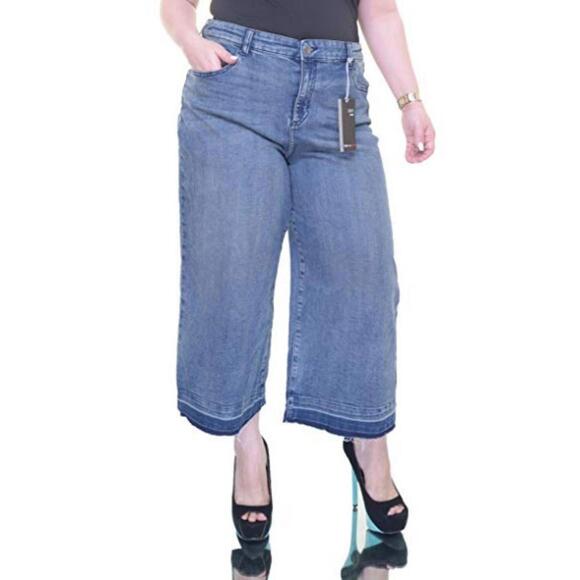 Style & Co. Denim - Style & Co Light Released-Hem Denim Culotte Jean Cutt offs Size 10